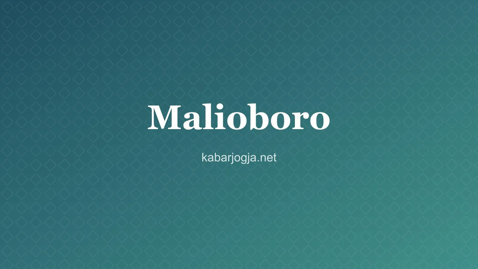 Ilustrasi kawasan pedestrian Malioboro Yogyakarta